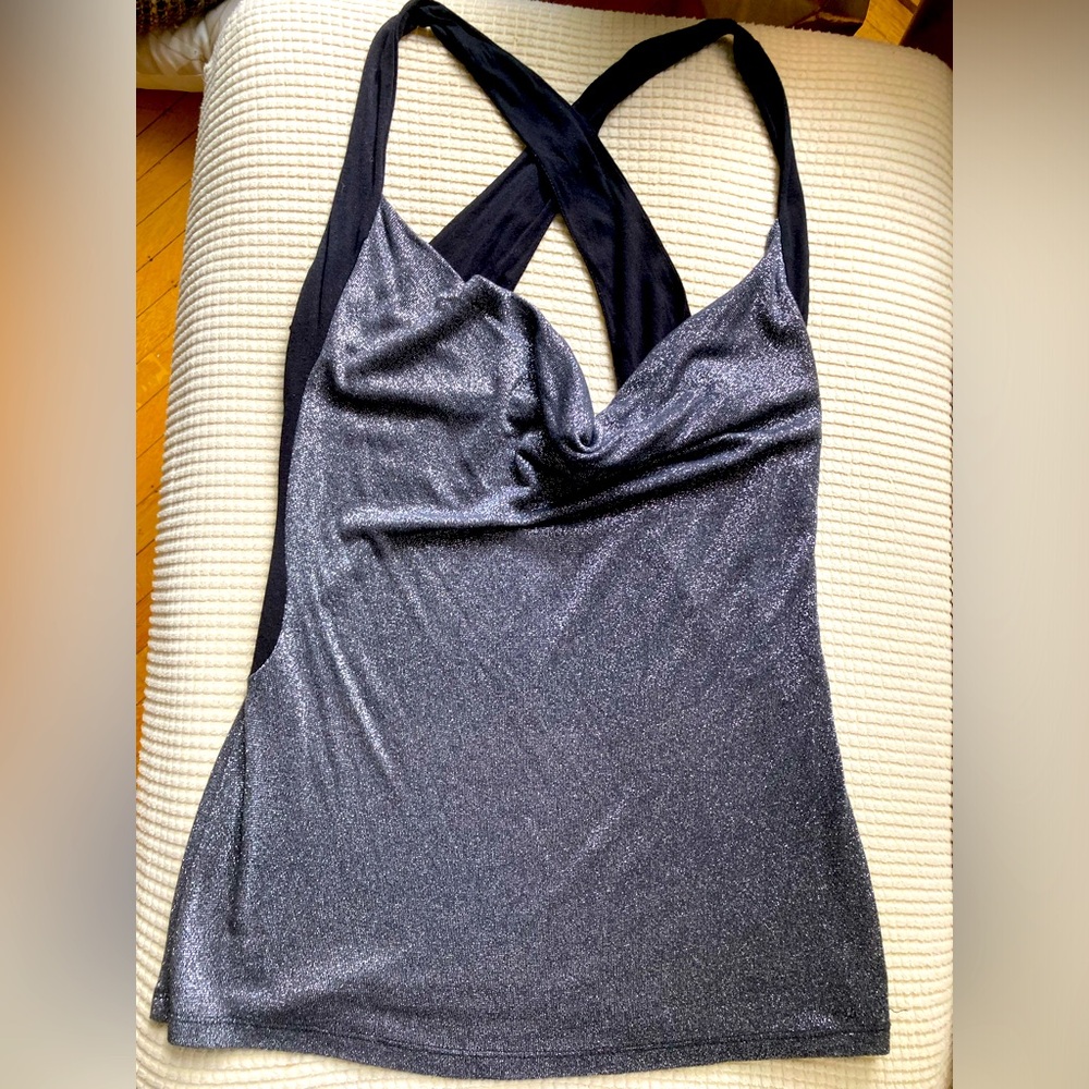 Just Me black/silver top to sparkle up the holidays